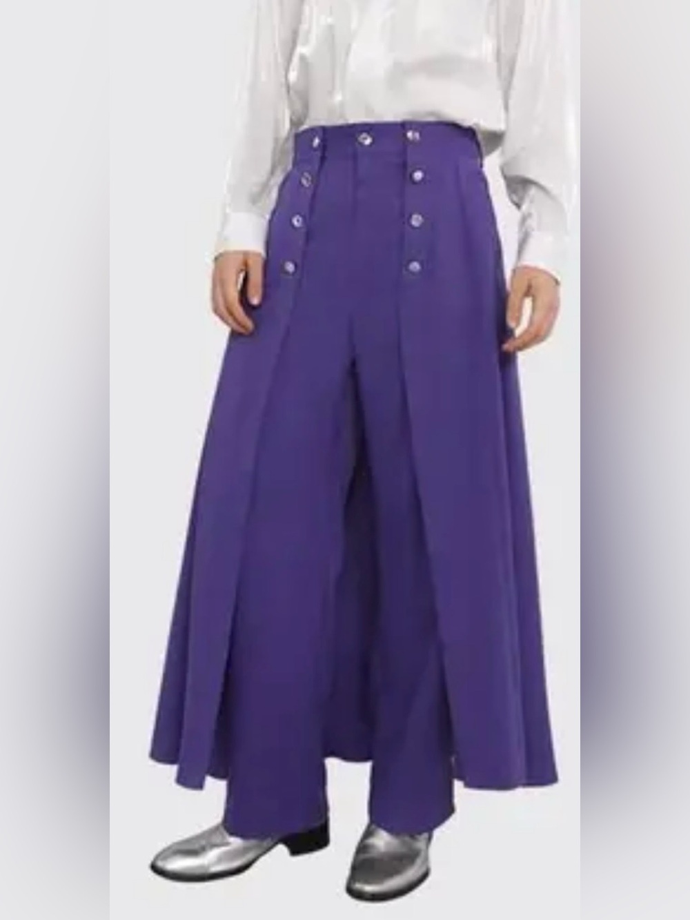 INCERUN Purple Skate Graphic Wide-Leg Pants - Picture 3 of 5